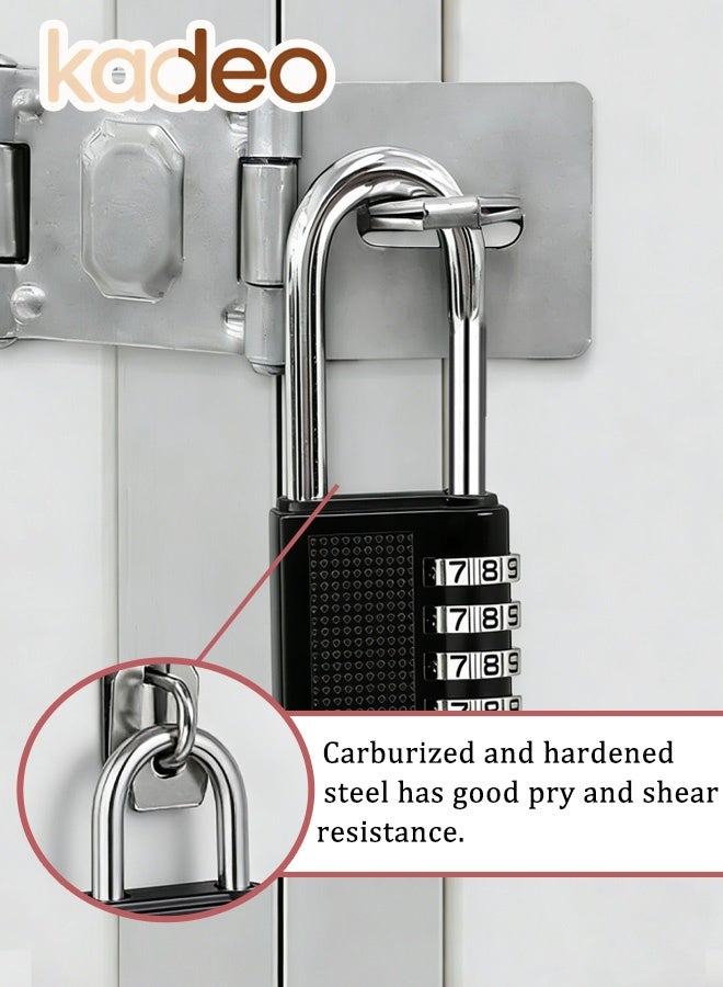 kadeo 4-Digit Combination Lock, Outdoor Waterproof, Password Padlock, Luggage Lock, Padlock for School, Gym, Sports, Fence, Toolbox, Gate, Case, Outdoor, Hasp Storage - Image 3